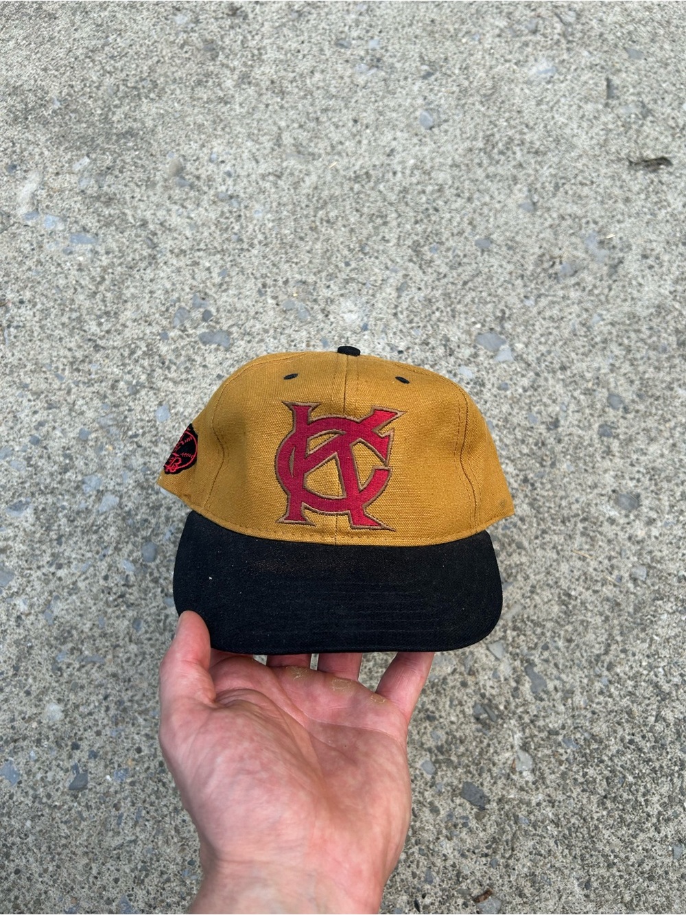 Vintage KC Monarchs Red Logo Two-Tone Baseball Cap